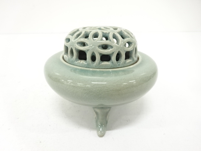  韓国人間文化財　柳海剛造　高麗青磁　香炉